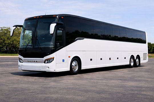 56-passenger charter bus available for charter in Greenville, NC